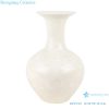 RZCU10 Jingdezhen Classic Pure white jade spring vase with crystal glaze white decorative vase