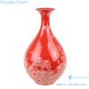 RZCU12 Jingdezhen handmade vase with crystallized glaze red vase for decoration