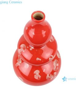 RZCU15 crystallized glaze vase red background table decoration