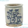 RZFB21 Chinese blue and white porcelain bamboo pattern pen holder vase ceramic