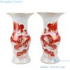 RZIH21 Antique lion pattern chinese antique vase for deco