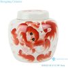 RZIH22-B Chinese The alum red lion grain storage jars tea pot