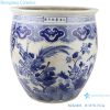 RZKM03 Blue and white imitation of the Qing Dynasty Kangxi year flower and bird porcelain aquarium water tank