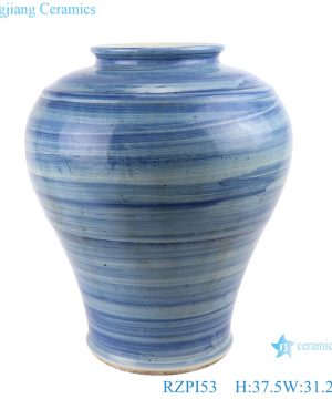 RZPI53 Home Table decoration Jingdezhen handmade porcelain blue striped vase