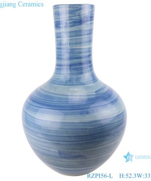 RZPI56-L-S Jingdezhen handmade ceramic blue striped vase sets decoration