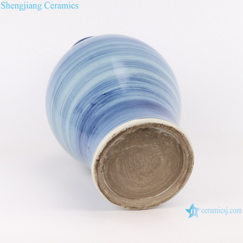 RZPI58 Jingdezhen handmade ceramic blue striped design vases