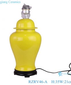 RZRV46-A Yellow color glazed ceramic modern style table lamps