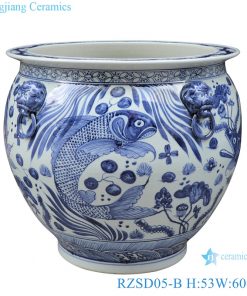 RZSD05-B Jingdezhen handmade blue and white ceramic pot different designs