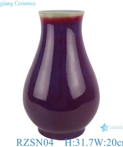 RZSN03 Antique Red kiln blue celestial bucket shape porcelain flower vase for home deco