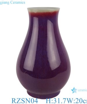 RZSN03 Antique Red kiln blue celestial bucket shape porcelain flower vase for home deco