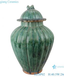 RZSP02 Antique jingdezhen color green glazed African luxury home decor ceramic storage jar