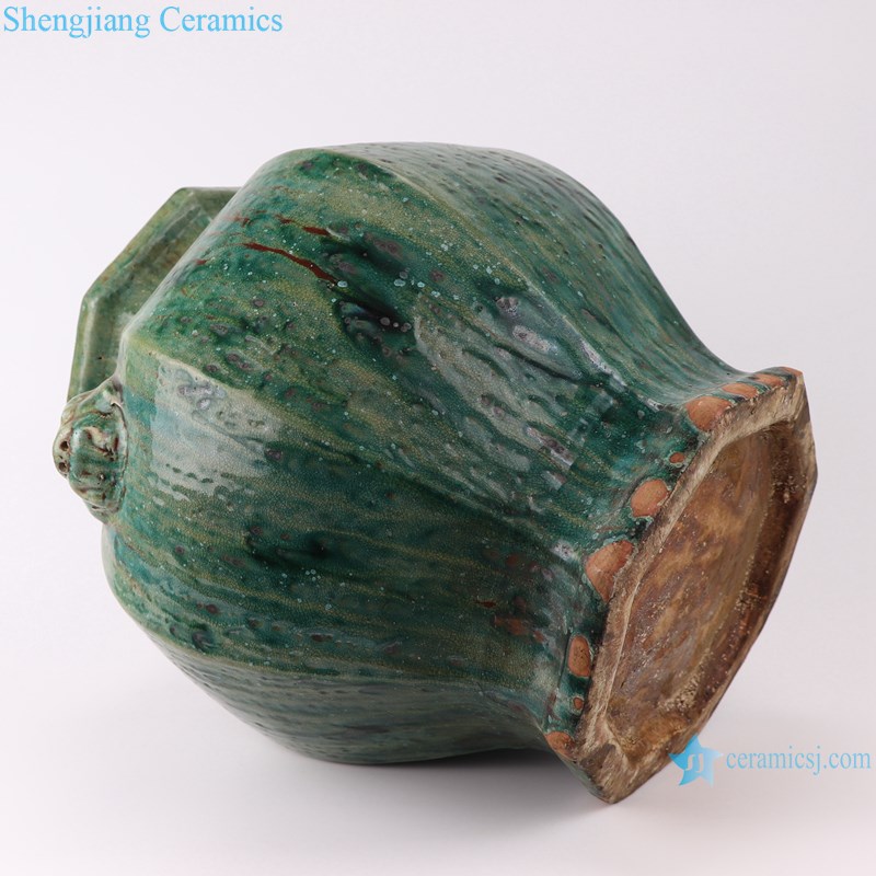 RZSP04 jingdezhen ceramics green color for decoration pot porcelain jar