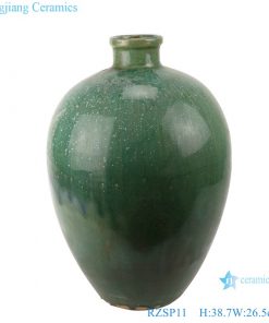 RZSP011 Antique color green glazed ceramic vase home living room table decoration flower arrangement