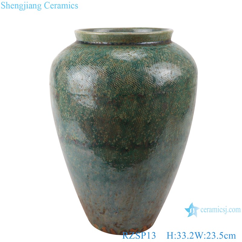 RZSP013 Jingdezhen porcelain Ceramic for living room flower arrangement decoration green pottery pot