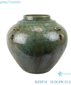 RZSP014 Southeast Asia color green glazed porcelain vase table decoration creative decoration dry flower pot