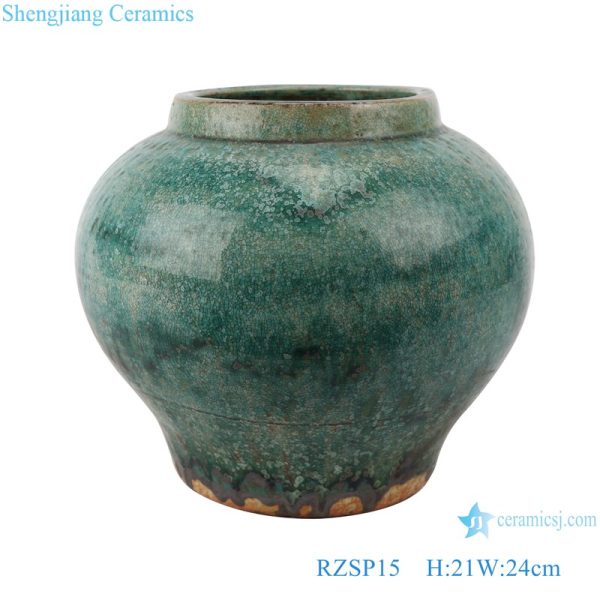 RZSP015 Vintage Bronze Bubble Glaze Jingdezhen Ceramic Vase Living Room Hotel Flower Decoration Rough Ceramic Jars