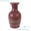 RZSX06 Chinese Handmade color red glaze low fishtail ceramic vase