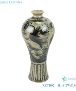 RZTB02 Antique blue and white porcelain hand painted flower and bird pattern ceramic tabletop vase